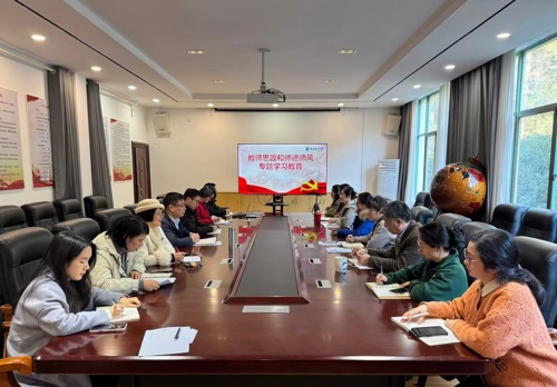 国际教育学院直属党支部开展教师思政和师德师风专题学习教育